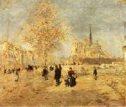 Jean-Francois Raffaelli Notre-Dame de Paris oil painting picture wholesale